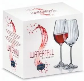 Crystalex Poháre na víno WATERFALL 350 ml, 6 ks