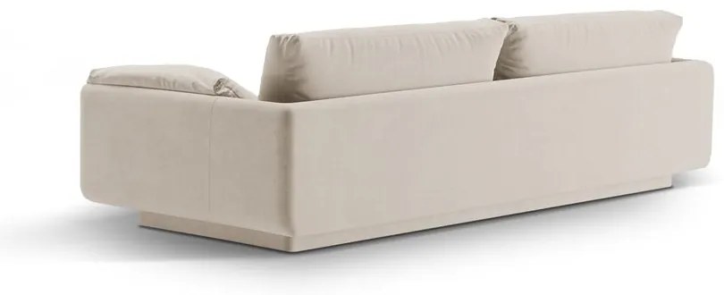 Biela zamatová pohovka 250 cm Torino – Micadoni