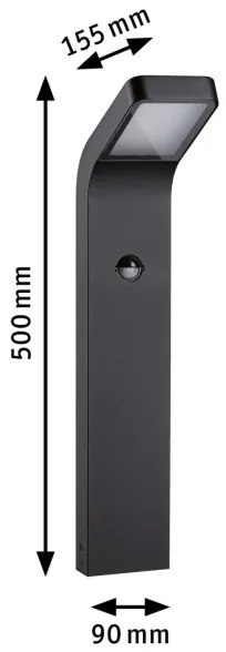 Paulmann 94747 - LED/7,5W IP44 Vonkajšia lampa so senzorom KULMA 230V