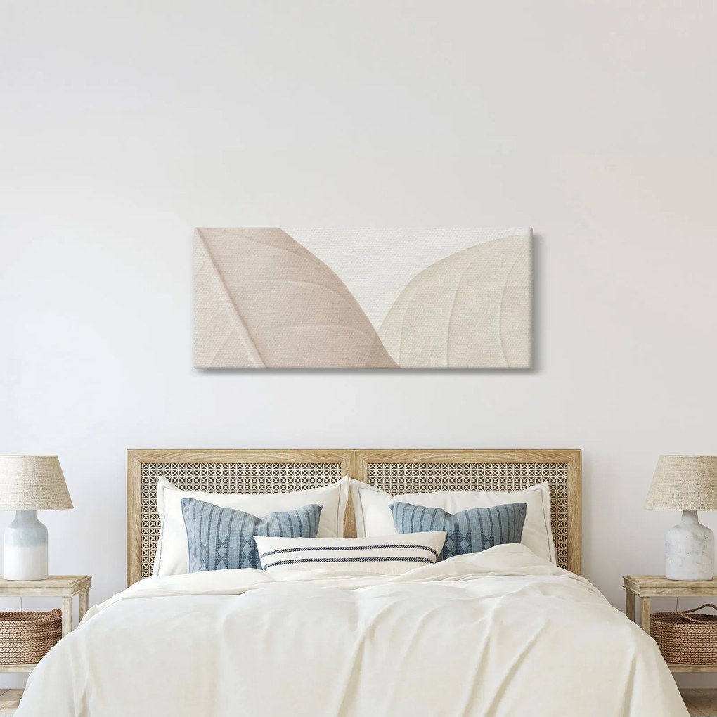 Obraz - Texturované listy (120x50 cm)