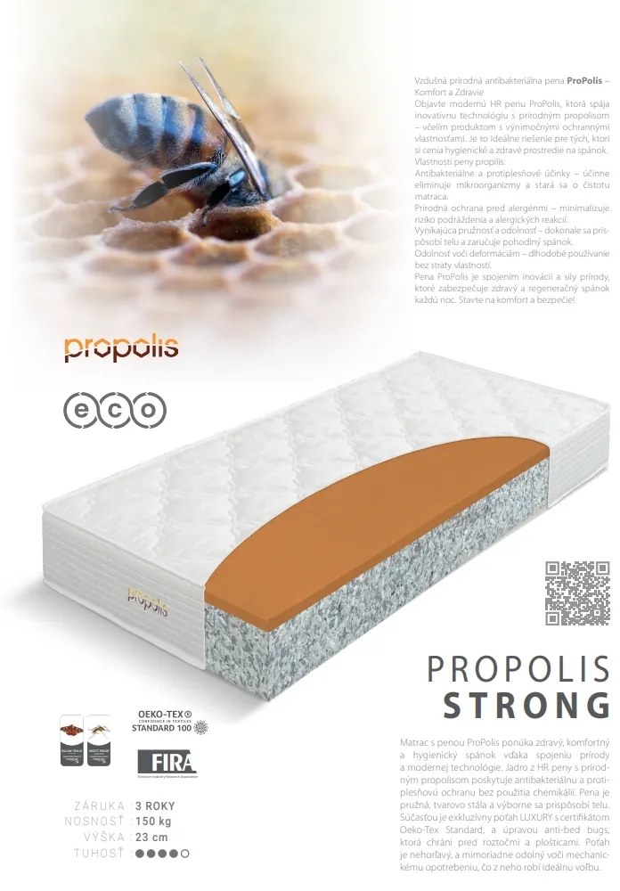 Materasso Penový matrac Propolis strong Rozmer: 200 x 90 cm
