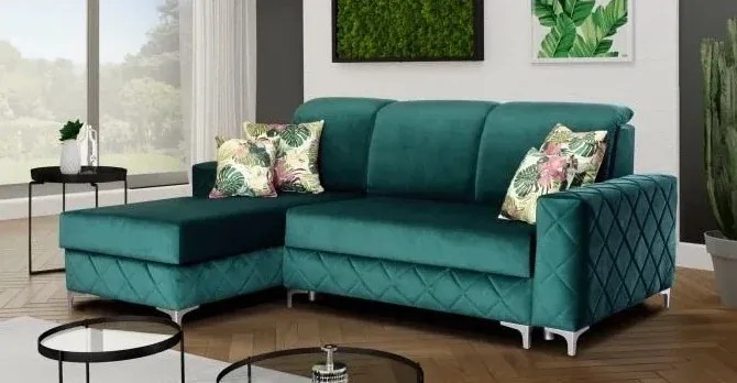 Sedacia súprava Borys mini, ľavá, zelená (terra 39 /pol. tropic)