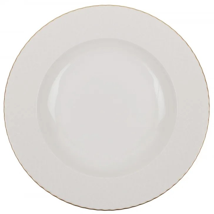 Porcelánová sada 24 ks talířů Whitie bílá/zlatá