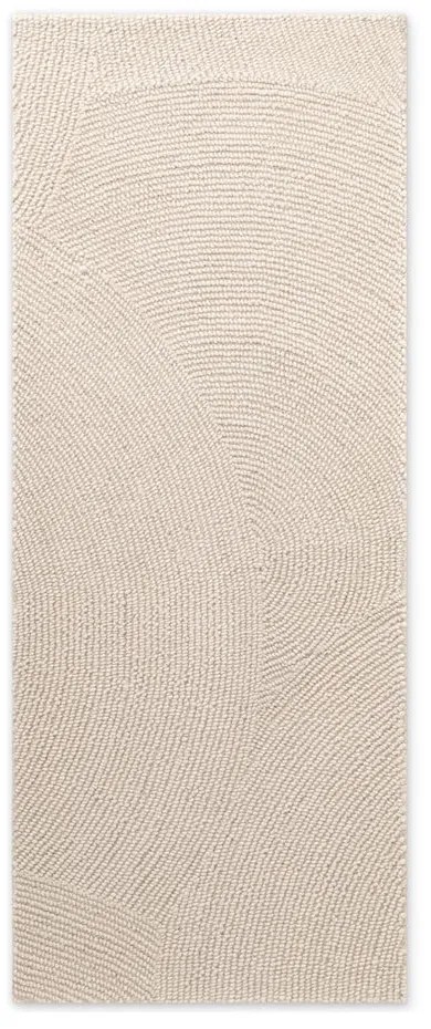 Ručne tkaný vlnený behúň vo svetlo prírodnej farbe 80x300 cm Eleni Natural White – Hanse Home