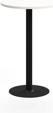 Barový stôl VERTICUS, Ø700x1100 mm, biela/čierna