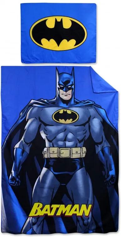 Setino - Bavlnené posteľné obliečky Batman, 70 x 90 cm + 140 x 200 cm