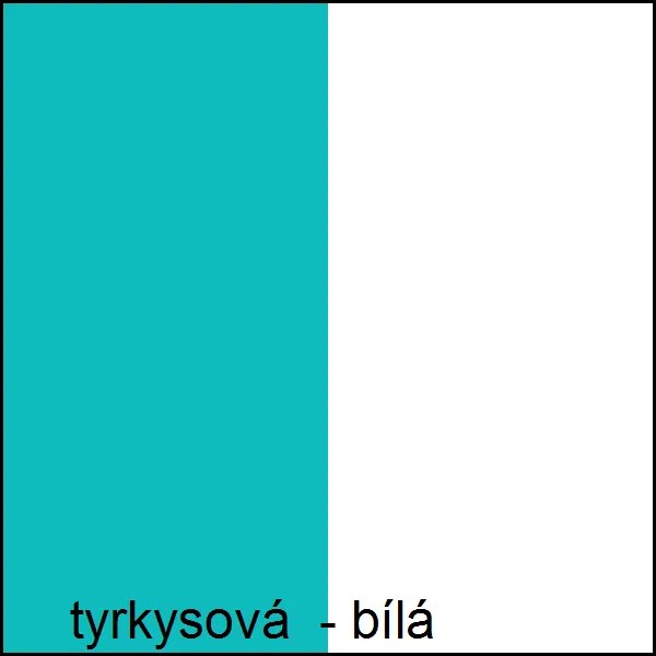 Šatníková skriňa FUTBAL - TYP B - tyrkysová/biela