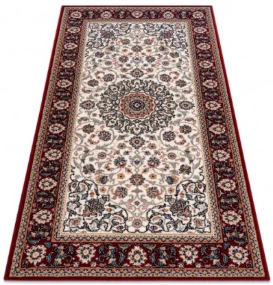 Koberec NAIN Ornament, ramka 6635/51036 béž / bordo