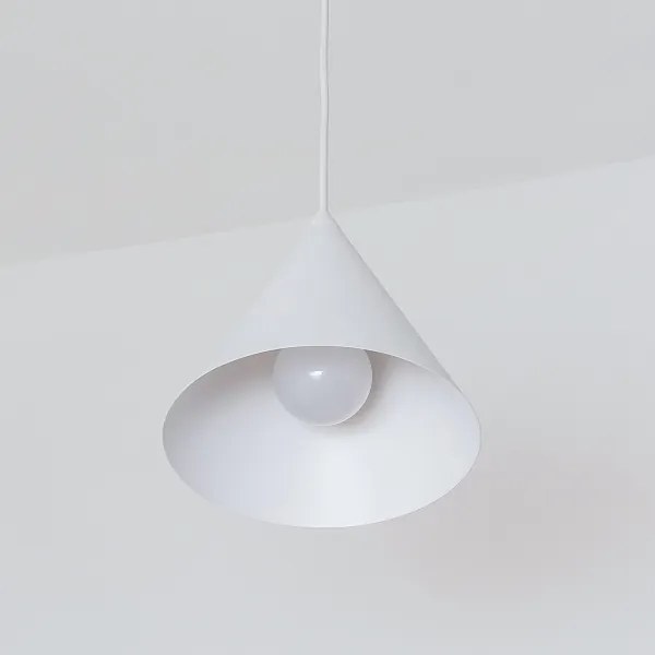 Závesný luster ETNA II na lanku 1xE27/15W/230V pr. 18,5 cm biela