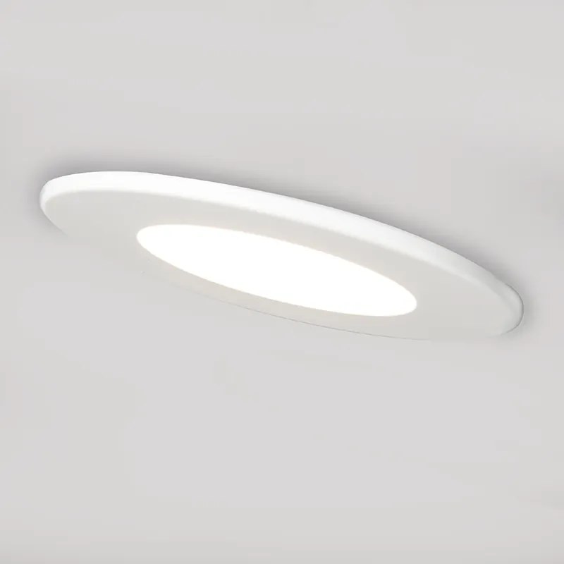Sada 3 okrúhlych LED 5W bielych vodotesných kúpeľňových zapustených bodových svetiel - Blanca