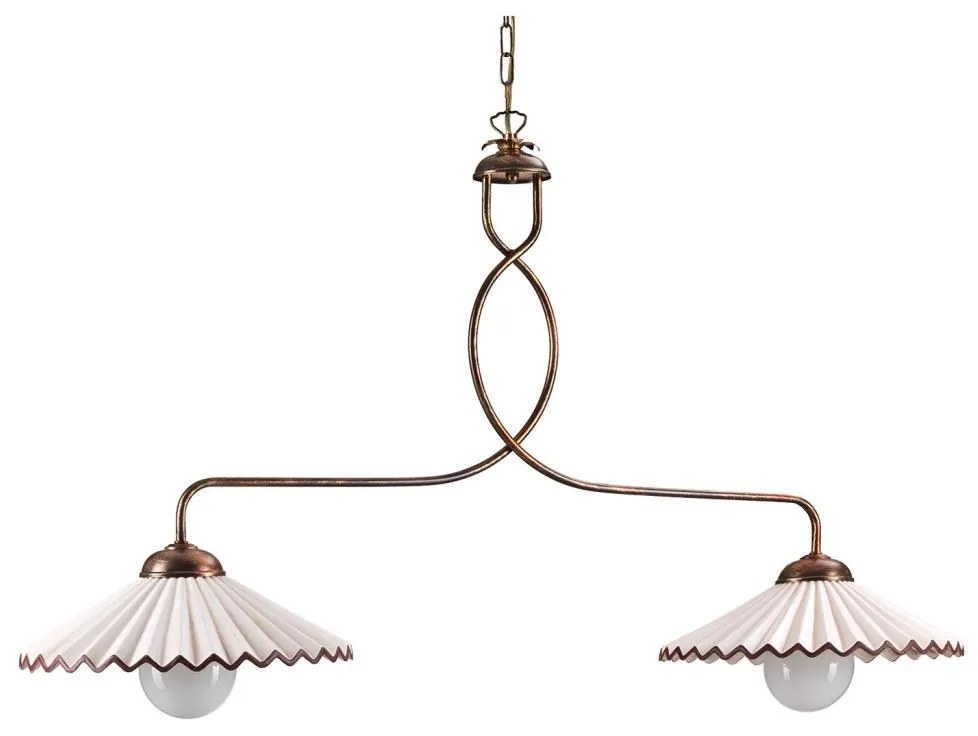 ONLI - Luster na reťazi ROSINA 2xE27/22W/230V bronzová