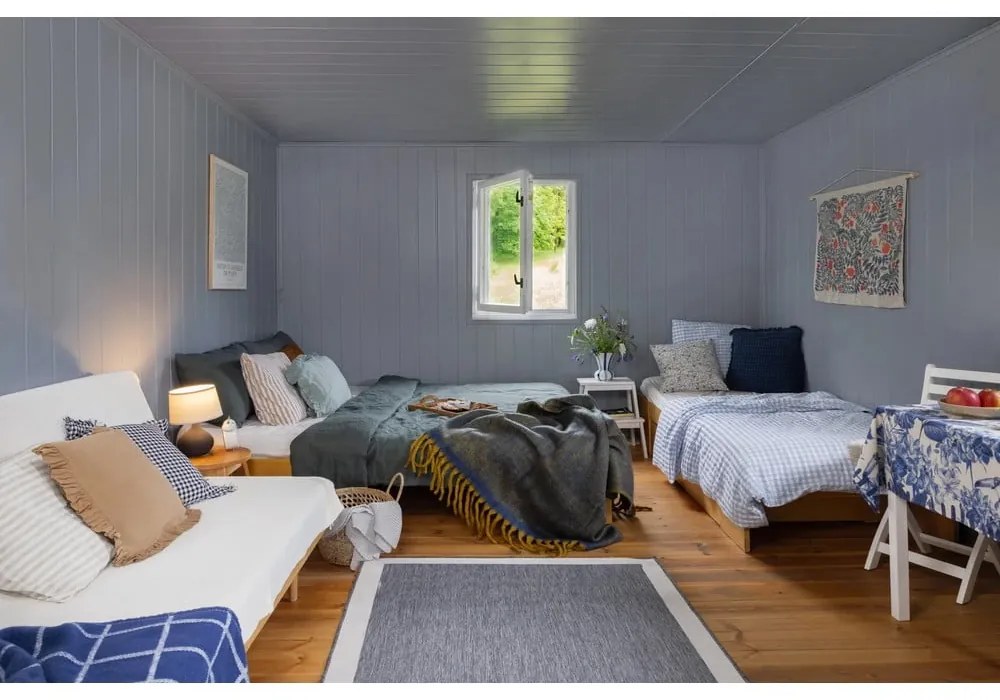 Sivo-krémový vonkajší koberec NORTHRUGS Panama, 80 x 250 cm