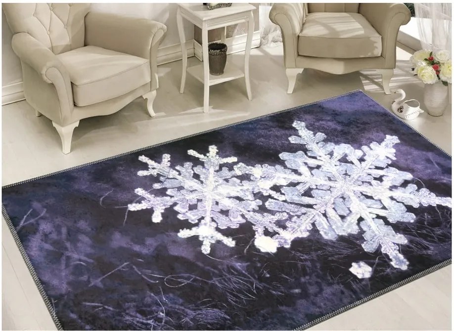 Behúň Vitaus Big Snowflakes, 80 × 200 cm