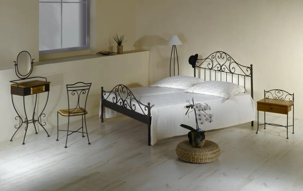 IRON-ART MALAGA - romantická kovová posteľ 90 x 200 cm, kov