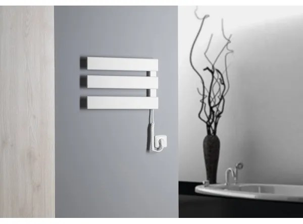 Aqualine - Elektrický sušiak na uteráky ELVIS 50W/230V 34,2 cm biela pravá