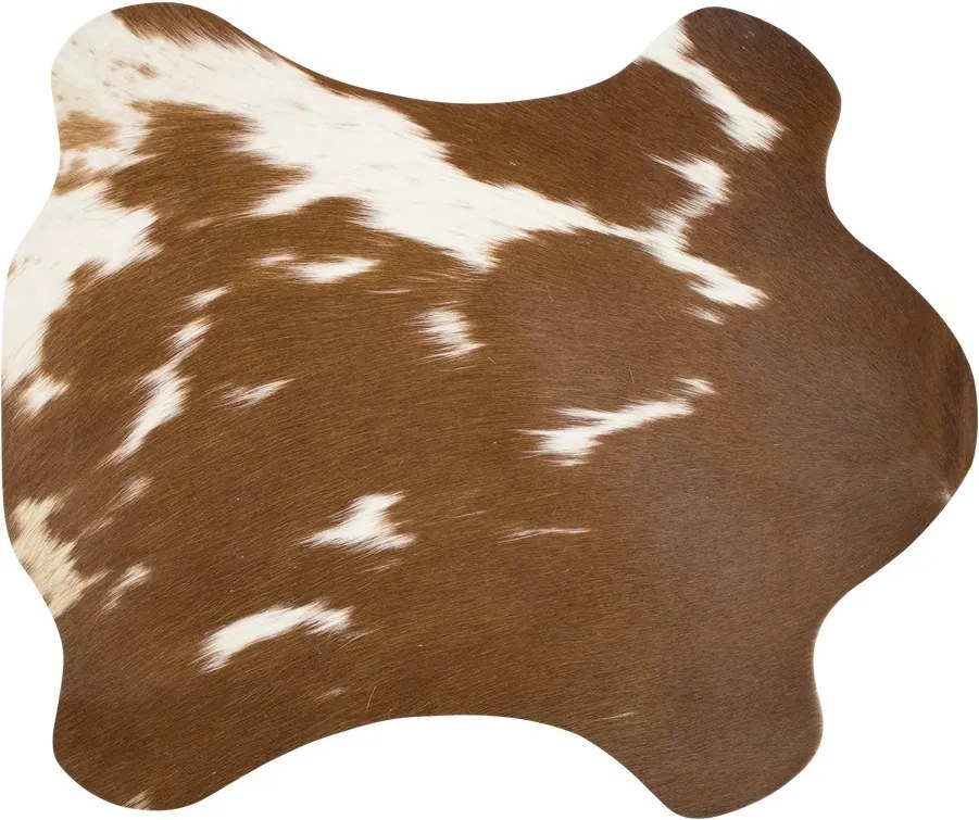Prestieranie z hovädzej kože hnedá / biela - 30 * 48 * 1cm