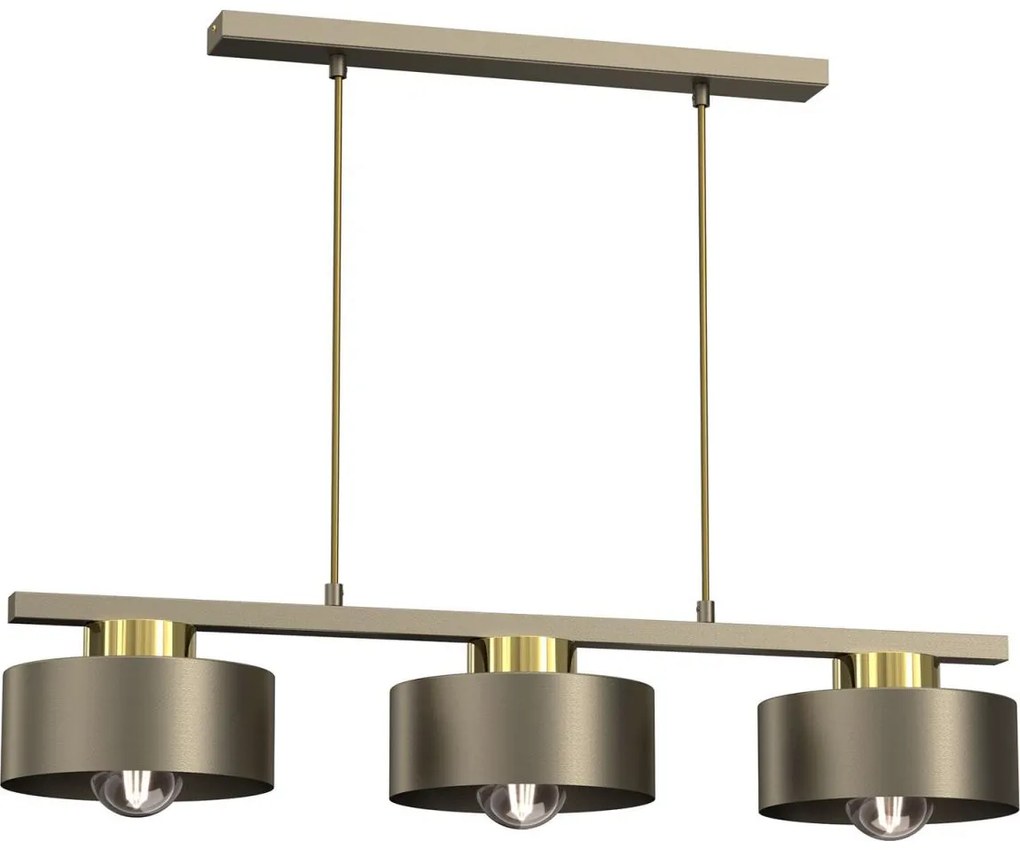 Luminex Luster na lanku MARTI 3xE27/15W/230V mosadz/zlatá LU9926