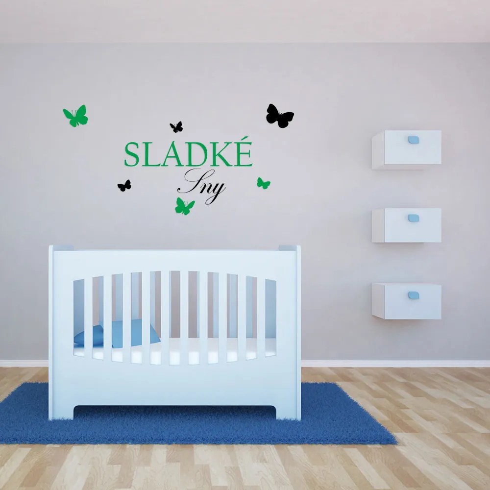 GLIX Sladké sny - samolepka na stenu Čierna a červená 120 x 60 cm