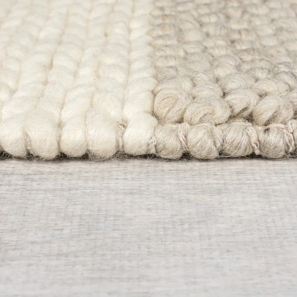 Béžový ručne tkaný koberec s prímesou vlny 160x230 cm Minerals Patchwork – Flair Rugs