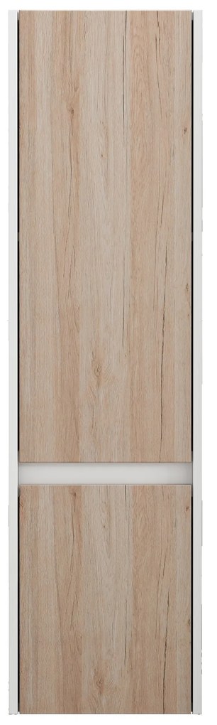 Vysoká závesná kúpeľňová skrinka Houseland Nivra dub/biela