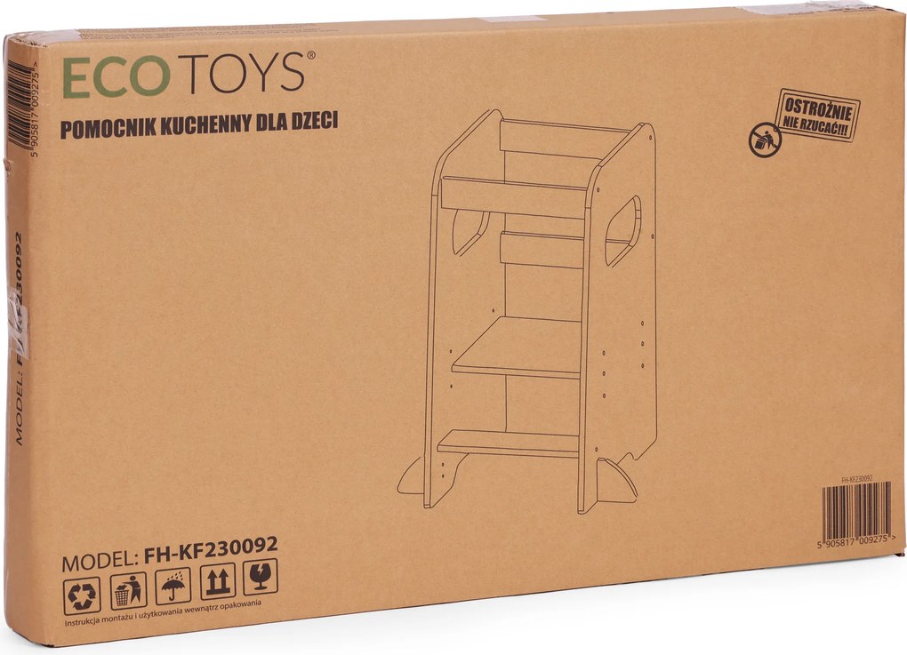 Montessori kuchynský pomocník nastaviteľná plošina pre dieťa ECOTOYS
