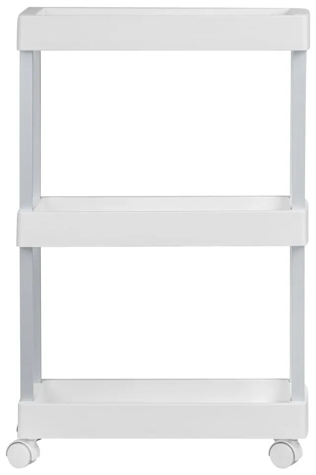 Biely plastový pojazdný regál 45x80 cm Mino - Wenko
