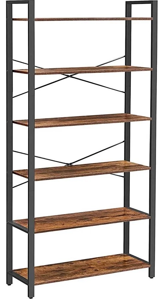 Knižnica NAVARO hnedá/čierna