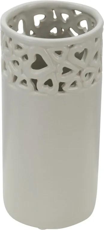 Svetlosivá porcelánová váza Mauro Ferretti Amour