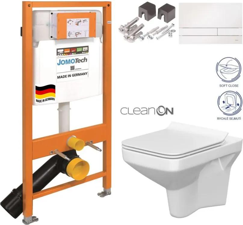 JOMO DUO modul pre závesné WC s bielou doskou + WC CERSANIT CLEANON COMO + SEDADLO (174-91100900-00 CO1)