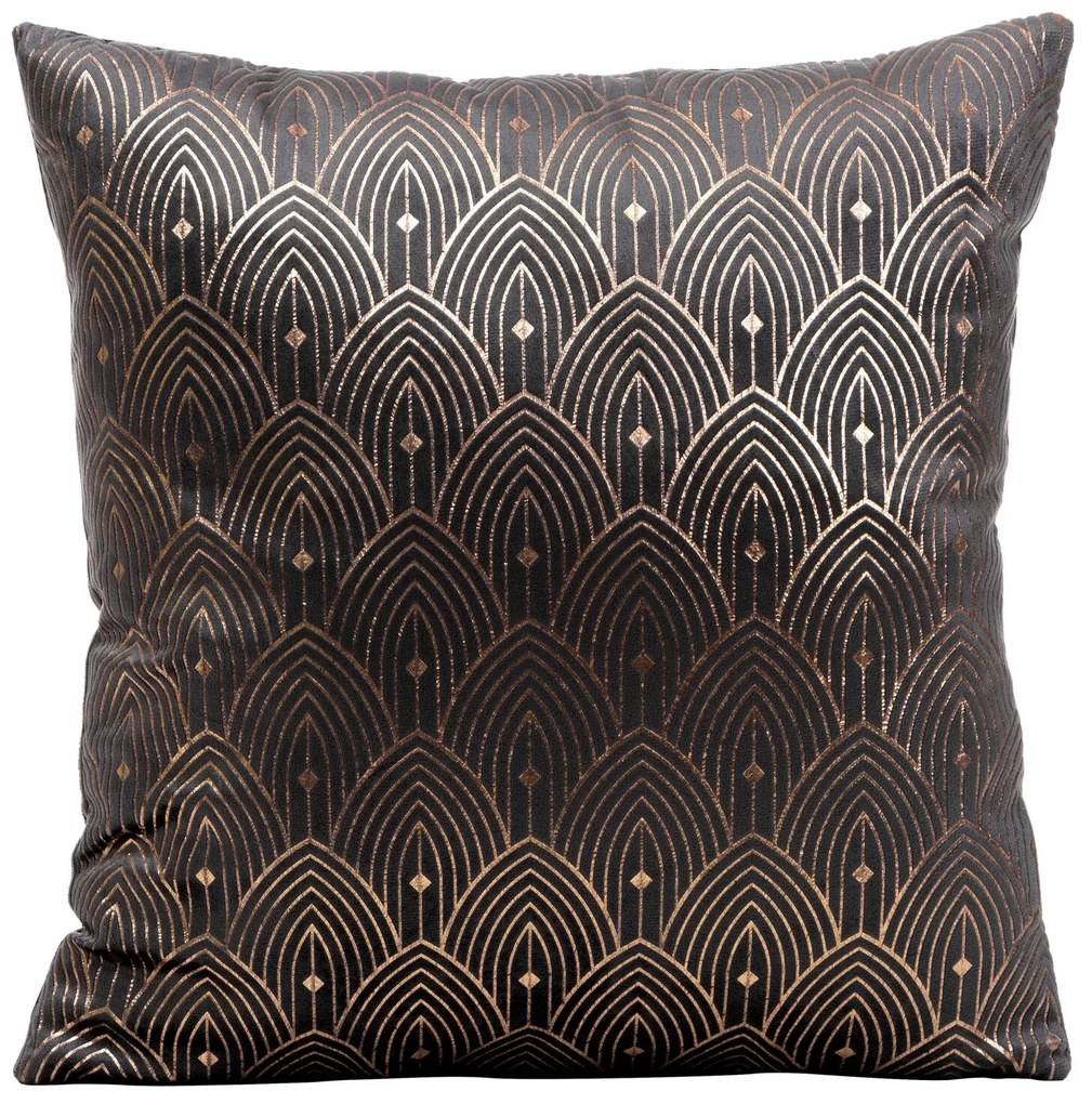 DEKORAČNÁ OBLIEČKA NA VANKÚŠ AGNES 40X40 CM TMAVOSIVÁ