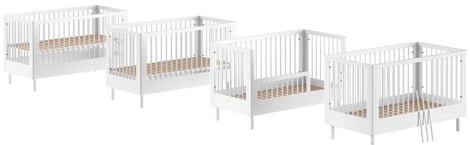 Biela postieľka z bukového dreva 70x140 cm Forrest – Vipack