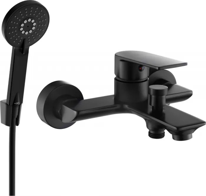 Mexen Alexa R40 vaňová batéria so sprchovacím setom, čierna - 7123R40-70
