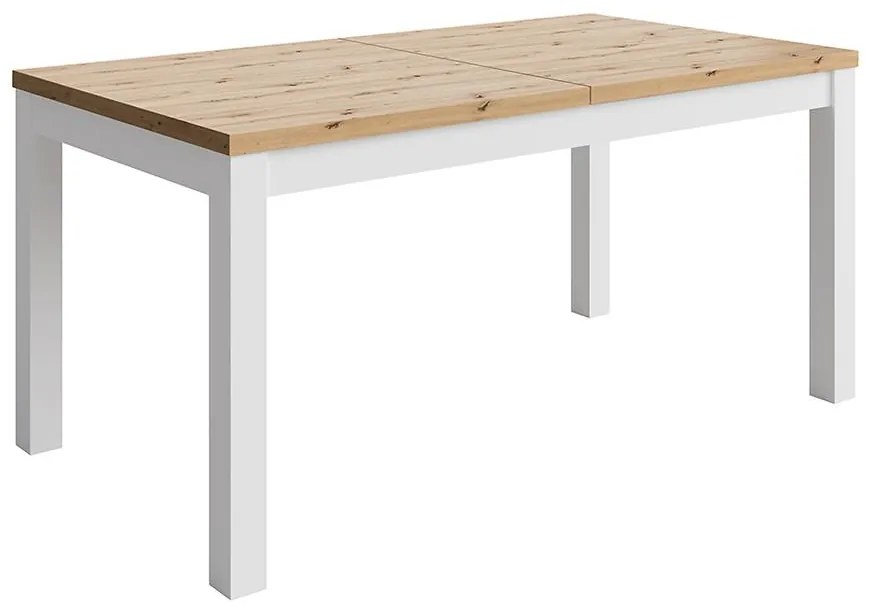 Stôl Agat 160+2x40 artisan/biela