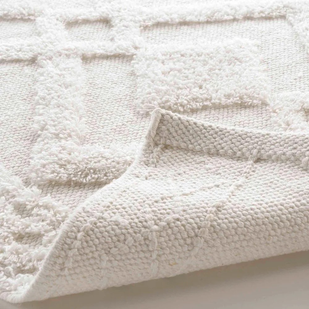 Biela kúpeľňová predložka 50x80 cm Gladis – douceur d'intérieur