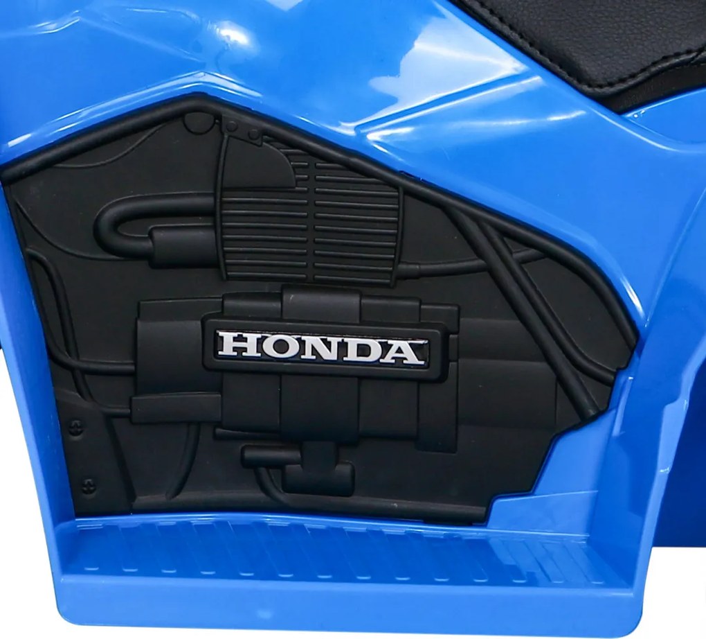 Ramiz Štvorkolka Honda 250X TRX s batériou Modrá + klaksón + LED + Eko koža