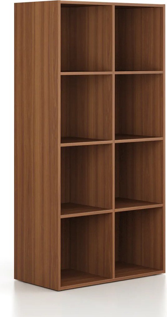 Regál FRAME, nižšie, 2 stĺpce, 1735 x 872 x 450 mm, orech