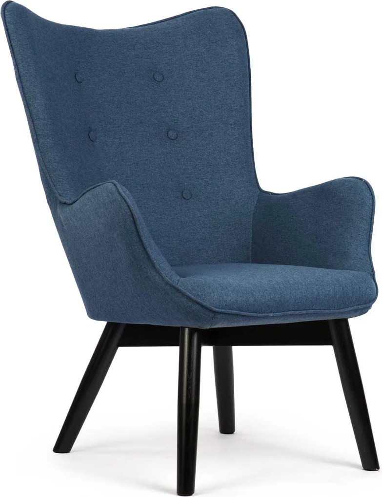 SOFOTEL Kreslo s opierkou na ruky a podnožkou Norse 2045 - modré