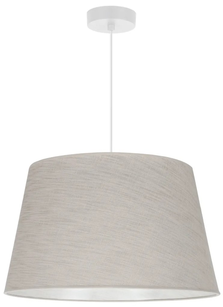 Závesné svietidlo Len, 1x svetlobéžové textilné tienidlo, (fi 44 cm), w