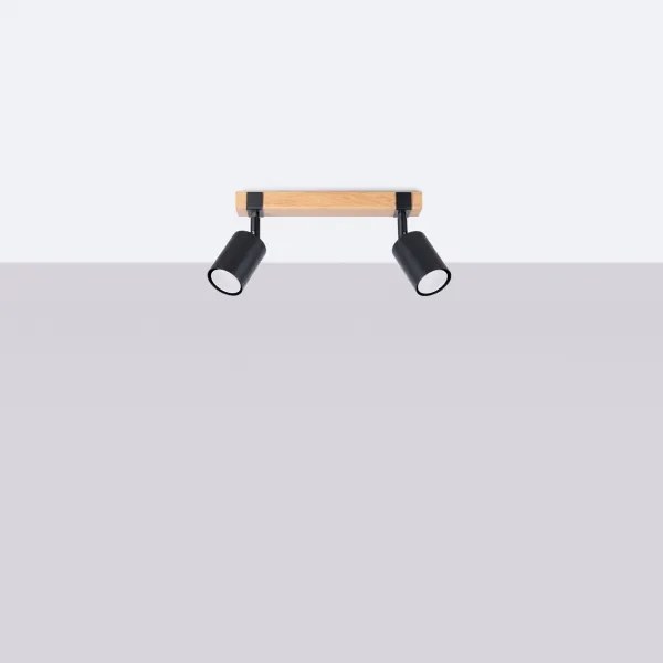 Sollux SL.1344 - Bodové svietidlo FAGER 2xGU10/10W/230V čierna