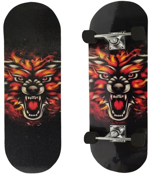 DREVENÝ SKATEBOARD LEV PRE DETI ABEC-5 KOLIESKA 50mm DĹŽKA 77 cm