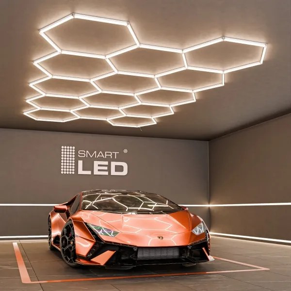 LED stropné svietidlo LED/426W/85-265V 6500K 484x243 cm CRI 90 IP54 biela