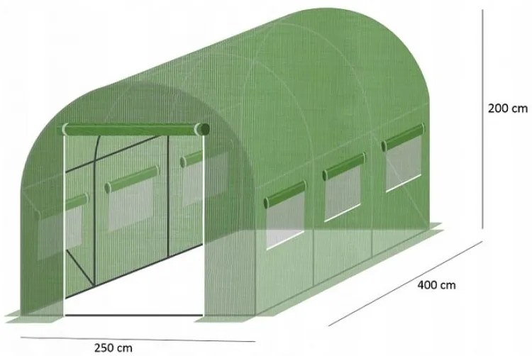 GARDEN LINE Konštrukcia na foliovník 4x2,5m GardenLine TUN0341