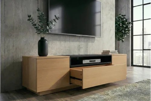 TV-skrinka 47811 Loft 160cm Prírodná/Čierna Dub Dyha - Komfort-nábytok