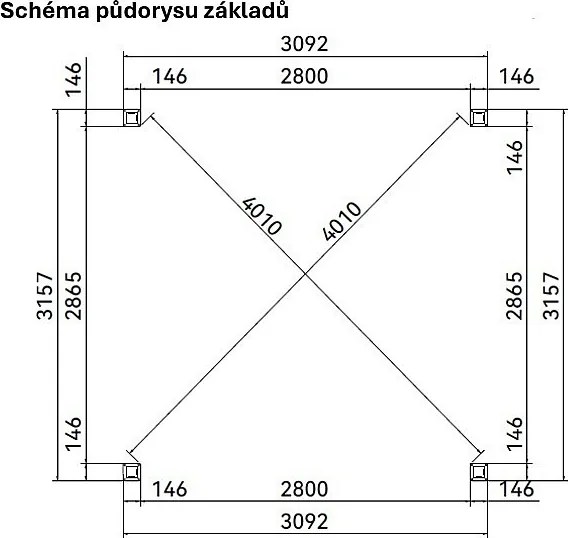 Kovový prístrešok na auto 5,3x3,2 m (antracit)