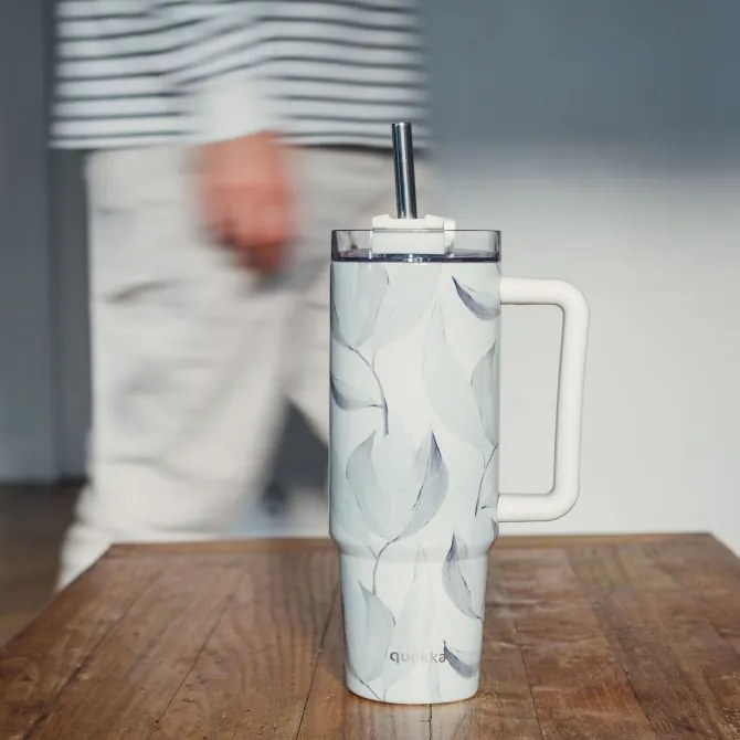 Nerezový termohrnček so slamkou Stream Cotton 950 ml