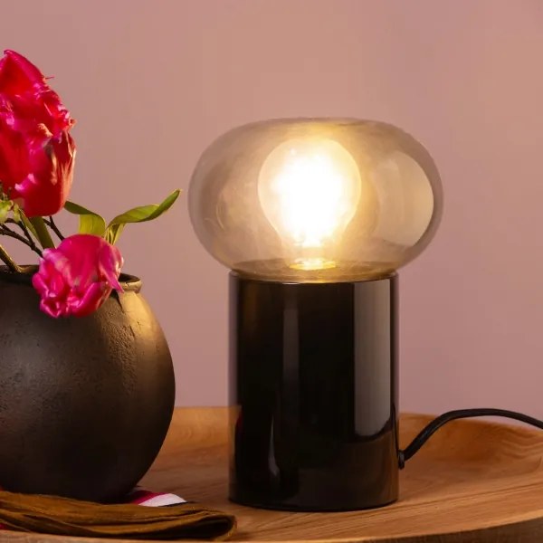 Brilliant - Stolná lampa KNUT 1xE27/25W/230V čierna/číra