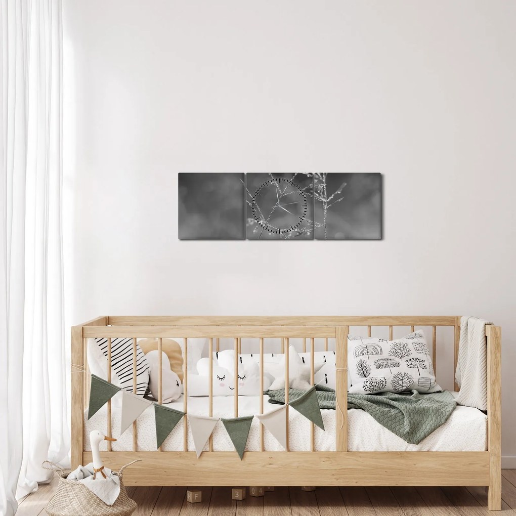 Obraz - Vidiecka lúka (s hodinami) (90x30 cm)