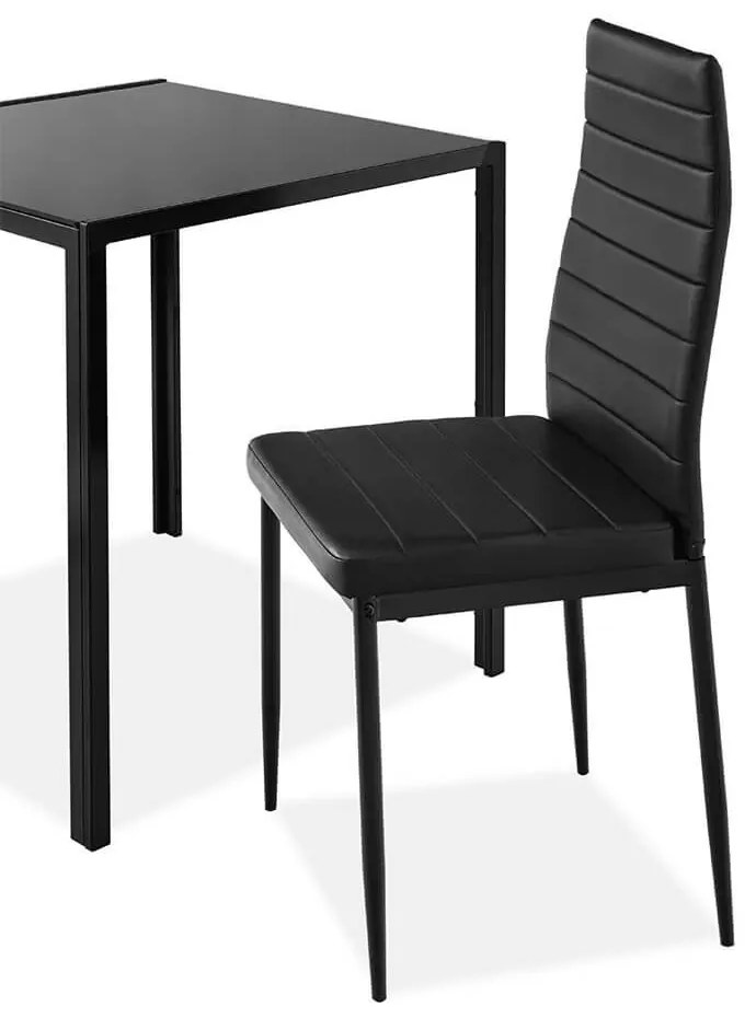 Jedálenská súprava pre 2 osoby so skleneným stolom