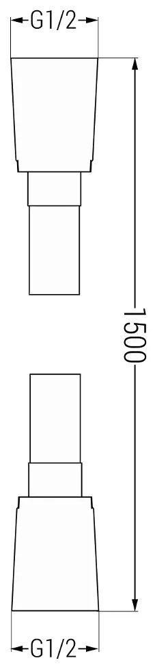 Mexen príslušenstvo, Sprchová hadica 150 cm, hladký povrch, chróm, 79450-00