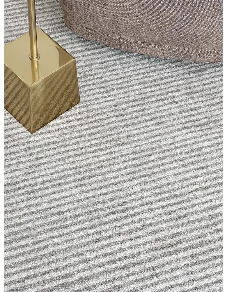 Krémovobiely vlnený koberec 160x240 cm Calisia M Ribs – Agnella